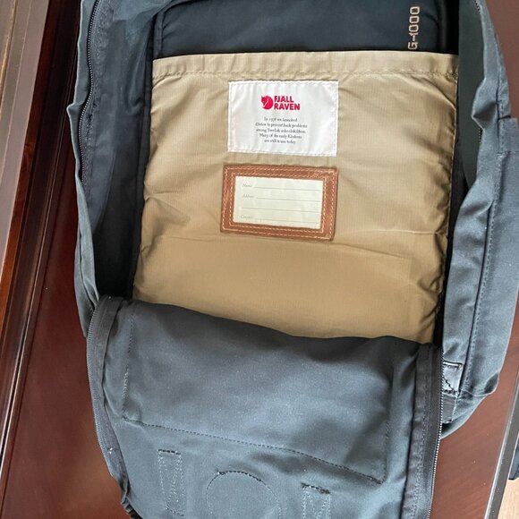 Fjällräven Kånken No. 2 Black – G-1000 HeavyDuty with Leather Details Size: 15\